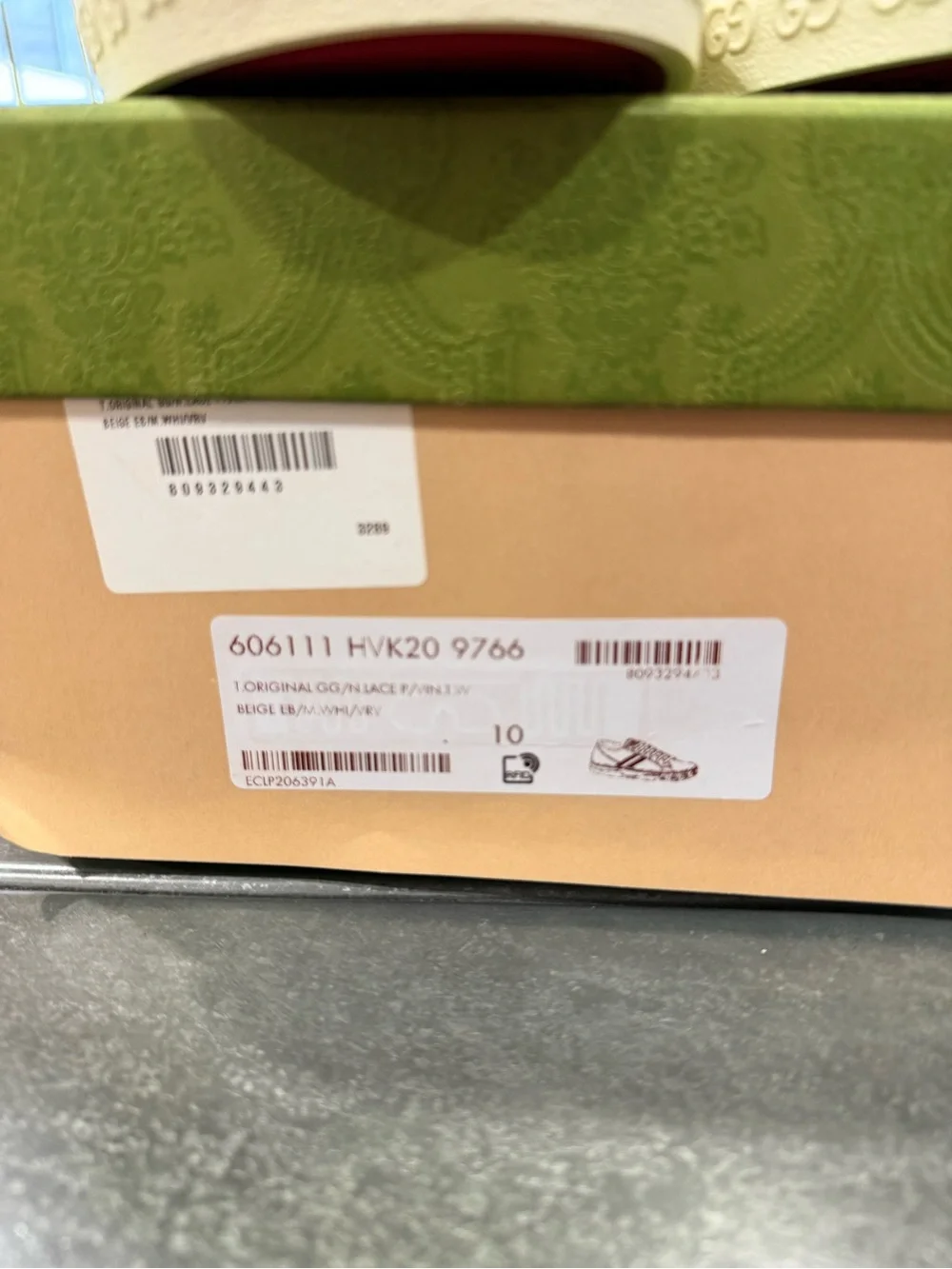 Gucci Brown GG Canvas Low-Top Sneakers with Green and Red Web